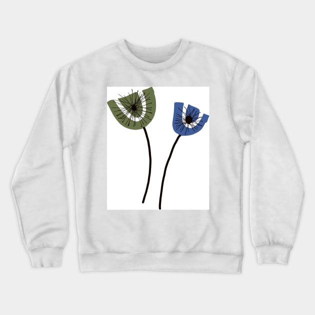 Post modern flowers Crewneck Sweatshirt by Jonesyinc